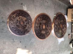 Tranh Trống Đồng Mặt Gò Đồng Đỏ Kích Thước 140*140 Cm