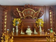 Cuốn Thư Câu Đối Gỗ Hương Đá Mai Hoá Rồng Kích Thước Cuốn Thư 197*87*4 - Câu Đối 197*28*4