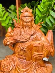 Tượng Phật - Quan Công Đọc Sách Kích Thước C80-S25-N35 Gỗ Hương Đá