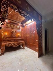 Vách Ngăn Phòng Thờ -  Gỗ Gõ Đỏ Tự Nhiên