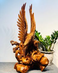 Tượng Linh Vật - Đại Bàng Săn Mồi Kích Thước C100-S42-N45 Gỗ Hương Ta