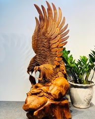 Tượng Linh Vật - Đại Bàng Săn Mồi Kích Thước C100-S42-N45 Gỗ Hương Ta