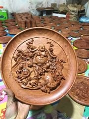 Đĩa Gỗ Phật Di Lặc dk 50cm