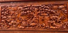 Tranh Gỗ Đồng Quê Kênh Bông Kích Thước 197*97*6 Cm Gỗ Hương Đỏ