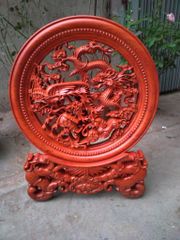 Đĩa Gỗ Long Phụng dk 40cm