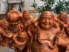 Tượng Phật - Di Lặc Sụn Nu Hương Liên Kích Thước C56-S42-N78