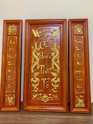Cửu Huyền Thất Tổ Gỗ Kích Thước 127*115 Cm Gỗ Hương Đỏ
