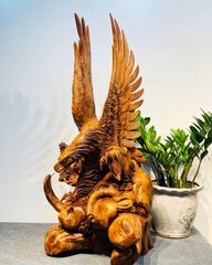 Tượng Linh Vật - Đại Bàng Săn Mồi Kích Thước C100-S42-N45 Gỗ Hương Ta