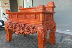 Bàn Thờ - Án Gian Đứng Gỗ Hương Đỏ- Bàn Thờ Nhị Cấp Kích Thước 175 Đục Tứ Linh