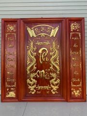 Tranh Thờ Cha Mẹ Kích Thước 108*108 Cm Gỗ Hương Đỏ