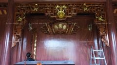 Cửa Võng Đục Truyện Gỗ Hương Đá - Mẫu 2