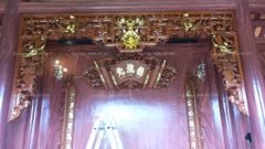 Cửa Võng Đục Truyện Gỗ Hương Đá - Mẫu 2