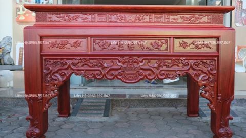 Bàn Thờ - Án Gian Đứng Gỗ Hương Đỏ Kích Thước N175*S81*C117