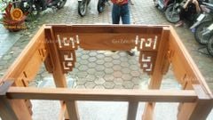 Bàn Thờ Chung Cư- Gỗ Gõ Đỏ Kích Thước Cao 125, Sâu 69, Rộng 97 Chân 8