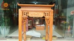 Bàn Thờ Chung Cư- Gỗ Gõ Đỏ Kích Thước Cao 125, Sâu 69, Rộng 97 Chân 8