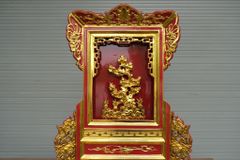 Phụ Kiện- Gương Thờ Cao 79cm, ngang đế 55cm, Sâu 17cm -Gỗ Mít/dổi