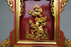 Phụ Kiện- Gương Thờ Cao 79cm, ngang đế 55cm, Sâu 17cm -Gỗ Mít/dổi