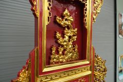 Phụ Kiện- Gương Thờ Cao 79cm, ngang đế 55cm, Sâu 17cm -Gỗ Mít/dổi