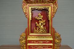 Phụ Kiện- Gương Thờ Cao 79cm, ngang đế 55cm, Sâu 17cm -Gỗ Mít/dổi