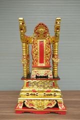 Ngai thờ Kích Thước Cao 74cm, Ngang 40cm, Sâu 33cm Gỗ Mít Sơn Sơn Thếp Vàng