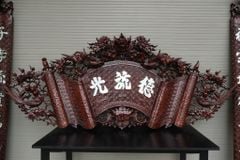Cuốn Thư Câu Đối Khảm Trai Gỗ Gụ Cao Cấp Kích Thước 1m97