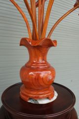 Bình Hoa Sen Gỗ - Hương Đỏ - 11 Cành