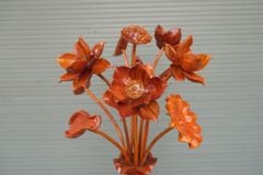 Bình Hoa Sen Gỗ - Hương Đỏ - 11 Cành