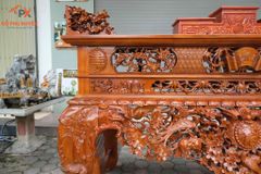 Bàn Thờ - Án Gian Đứng Gỗ Gụ - Vua Sập Thờ Đục Mai Đào Kích Thước 197