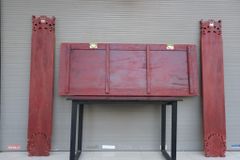 Bộ Hoành Phi Câu Đối Gỗ Liền Khối Kích Thước Hoành Phi 197*68*4 - Câu Đối 197*28*4 Gỗ Hương Đỏ