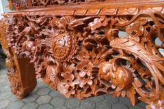 Bàn Thờ - Án Gian Đứng Gỗ Gụ - Vua Sập Thờ Đục Mai Đào Kích Thước 197