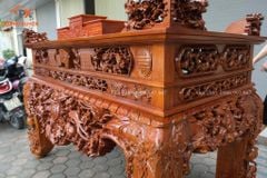 Bàn Thờ - Án Gian Đứng Gỗ Gụ - Vua Sập Thờ Đục Mai Đào Kích Thước 197