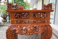 Bàn Thờ - Án Gian Đứng Gỗ Gụ - Vua Sập Thờ Đục Mai Đào Kích Thước 217