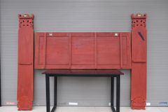 Bộ Hoành Phi Câu Đối Gỗ Liền Khối Kích Thước Hoành Phi 197*68*4 - Câu Đối 197*28*4 Gỗ Hương Đỏ - Tích Mai Đào