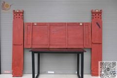 Bộ Hoành Phi Câu Đối Gỗ Liền Khối Kích Thước Hoành Phi 175*67*4 - Câu Đối 175*28*4 Gỗ Hương Đỏ _ Tích Mai Đào
