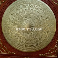 Tranh Trống Đồng - Kích Thước 90*90 Cm Gỗ Hương đỏ + Mặt Trống Gò