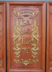 Cửu Huyền Thất Tổ Gỗ Kích Thước 107*107 Cm Gỗ Hương Đá