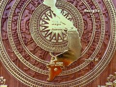 Tranh Trống Đồng Bằng Gỗ Bản Đồ Việt Nam Kích Thước 89*89 Cm Dát Vàng