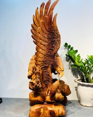 Tượng Linh Vật - Đại Bàng Săn Mồi Kích Thước C100-S42-N45 Gỗ Hương Ta