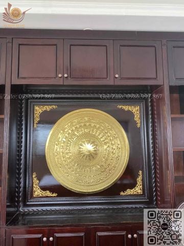 Tranh Trống Đồng - Kích Thước 80*80 Cm Gỗ Sồi