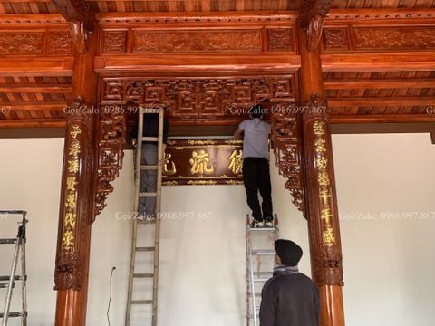 Cửa Võng Đục Truyện Gỗ Gụ - Mẫu 3