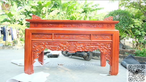 Bàn Thờ Đứng Gỗ Hương Đỏ Kích Thước N197*S97*C117 Chân Thẳng