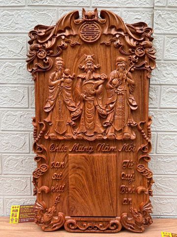 Đốc Lịch Gỗ Tam Đa Kích Thước N40C70D3.5Cm Gỗ Hương Đá