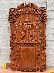 Đốc Lịch Gỗ Tam Đa Kích Thước N40C70D3.5Cm Gỗ Hương Đá