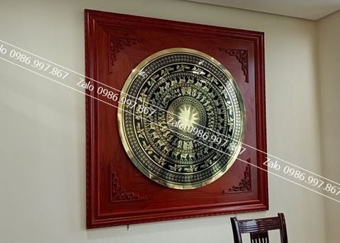 Tranh Trống Đồng Mặt CNC Bản Đồ Việt Nam Kích Thước 100*100 Cm
