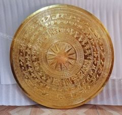Tranh Trống Đồng - Mặt Gò Dát Vàng Kích Thước 80*80 Cm