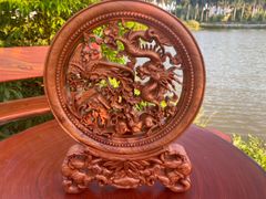 Đĩa Gỗ Long Phụng dk 30cm