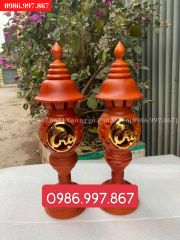 Đèn thờ quả dứa bằng gỗ cao 48cm