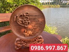 Đĩa Gỗ chữ Nhẫn dk 35cm