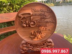 Đĩa Gỗ chữ Phúc dk 35cm