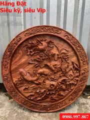 Đĩa Gỗ Cá Chép dk 50cm